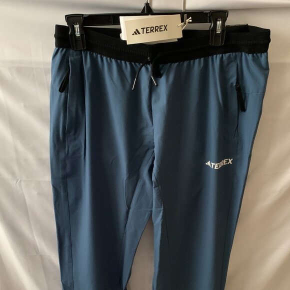 ADIDAS x TERREX Liteflex Hiking Pants in Trail Blue/Black Sz MEDIUM - Picture 2 of 6